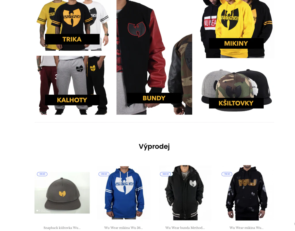 Ukázka realizovaného e-shopu