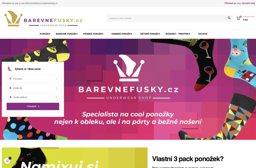 Ukázka realizovaného e-shopu